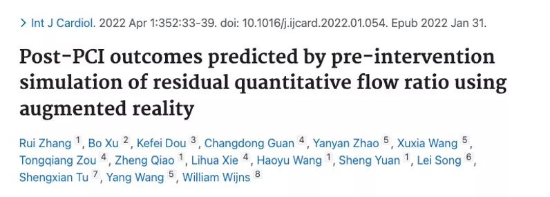 Post-PCI outcomes predicted by pre-intervention simulation of residual quantitative flow ratio using augmented reality