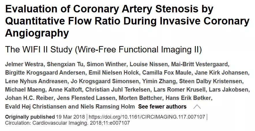 Evaluation of Coronary Artery Stenosis by Quantitative Flow Ratio During Invasive Coronary Angiography
