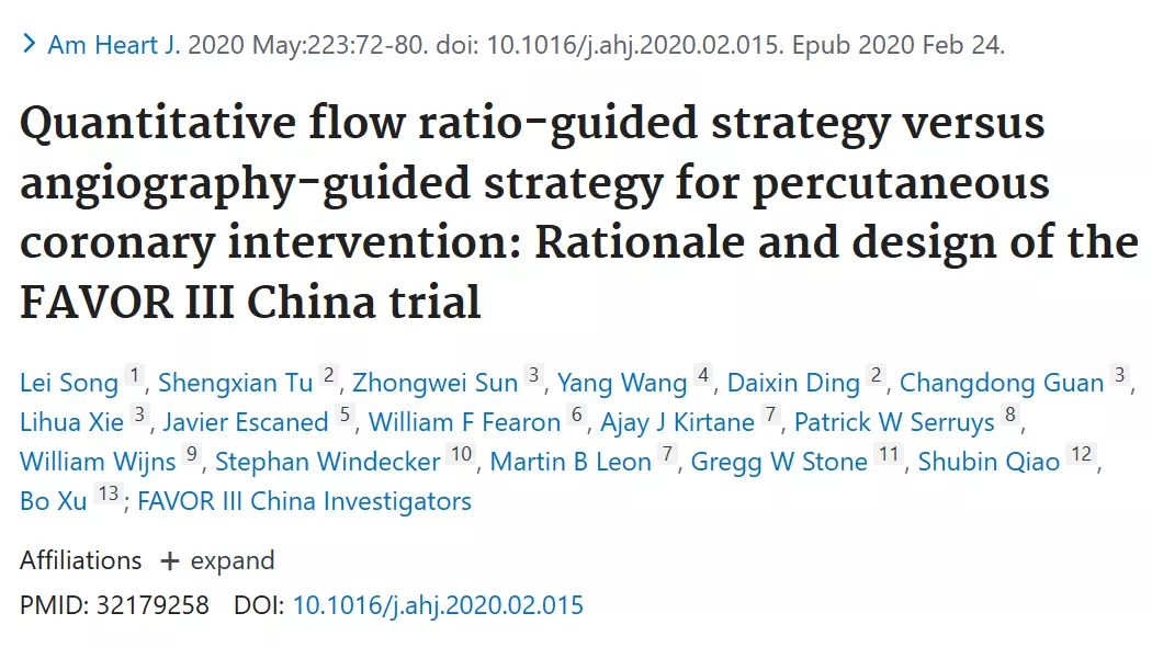 Quantitative flow ratio-guided strategy versus angiography-guided strategy for percutaneous coronary intervention: Rationale and design of the FAVOR III China trial