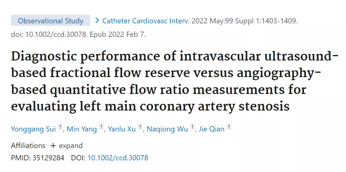Diagnostic performance of intravascular ultrasound-based fractional flow reserve versus angiography-based quantitative flow ratio measurements for evaluating left main coronary artery stenosis