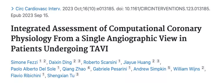 Integrated Assessment of Computational Coronary Physiology From a Single Angiographic View in Patients Undergoing TAVI