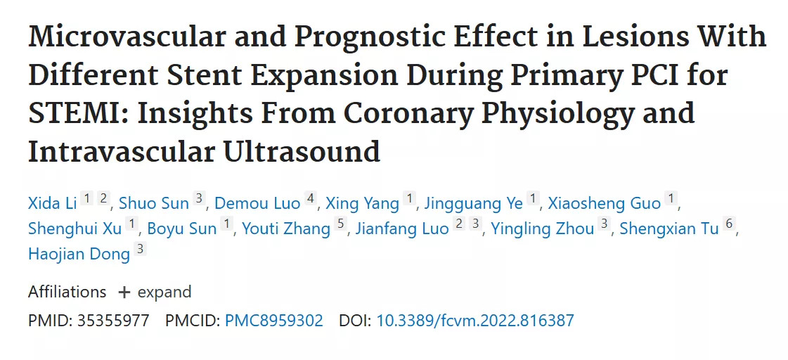 Microvascular and Prognostic Effect in Lesions With Different Stent Expansion During Primary PCI for STEMI: Insights From Coronary Physiology and Intravascular Ultrasound