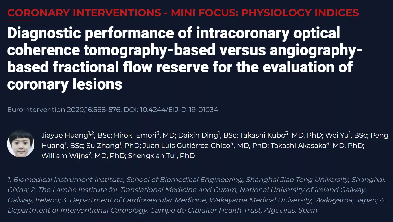 Diagnostic performance of intracoronary optical coherence tomography-based versus angiography-based fractional flow reserve for the evaluation of coronary lesions