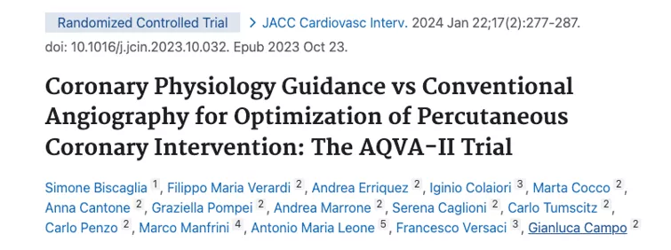 Coronary Physiology Guidance vs Conventional Angiography for Optimization of Percutaneous Coronary Intervention: The AQVA-II Trial