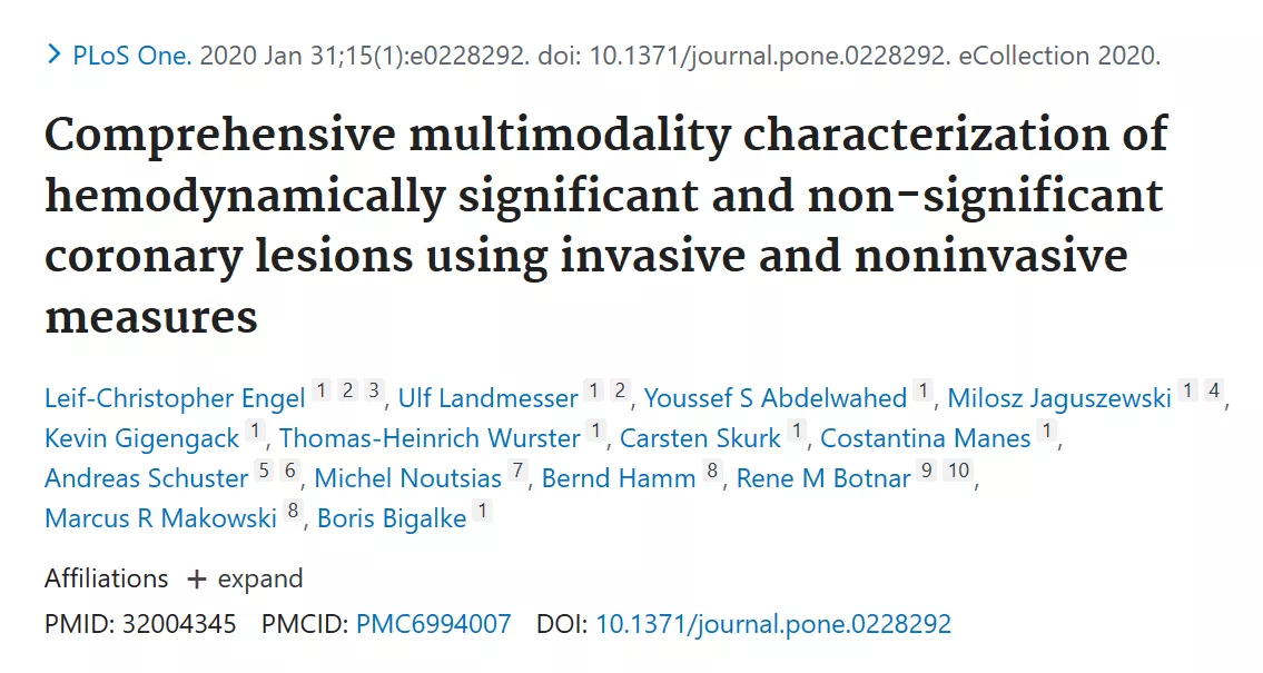 Comprehensive multimodality characterization of hemodynamically significant and non-significant coronary lesions using invasive and noninvasive measures